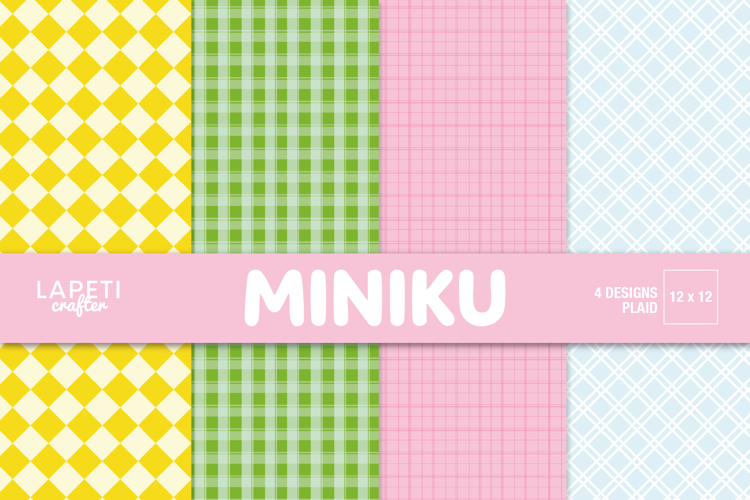Pastel Plaid Digital Papers for Scrapbooking