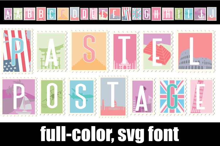 Pastel Postage Color Font
