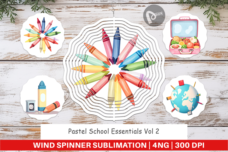 Wind Spinner Pastel School Essentials