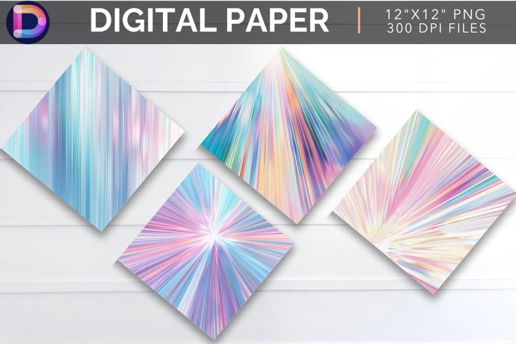 Pastel Speed Line Digital Paper example image 1
