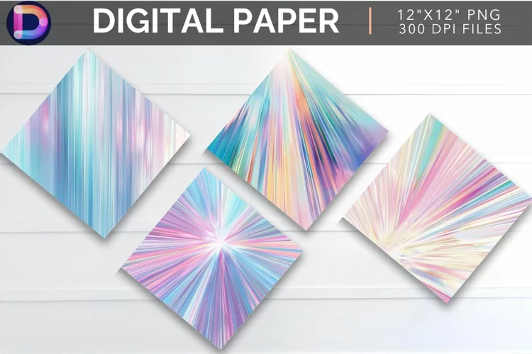 Pastel Speed Line Digital Paper