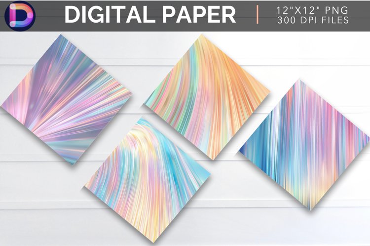 Pastel Speed Line Digital Paper example image 1