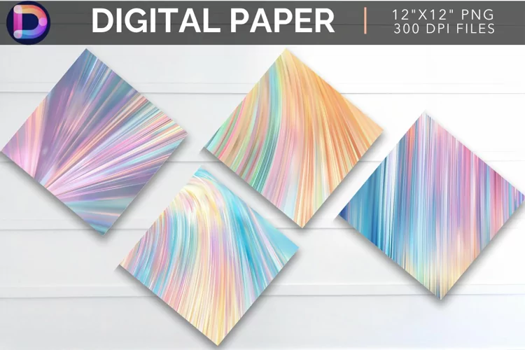 Pastel Speed Line Digital Paper