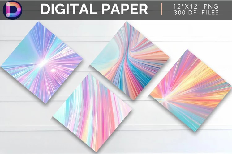 Pastel Speed Line Digital Paper