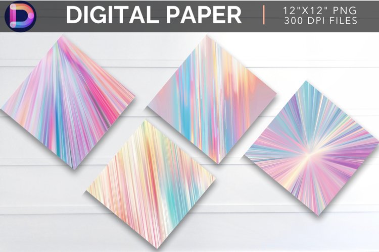 Pastel Speed Line Digital Paper example image 1