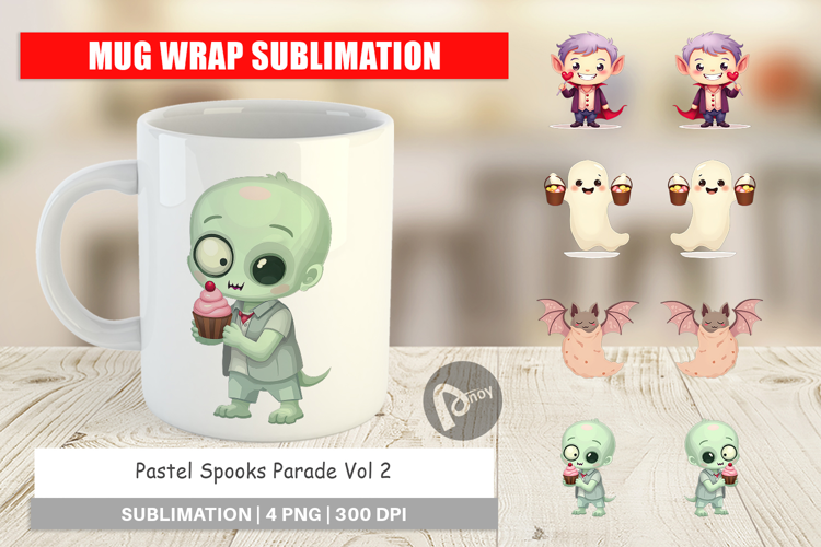 Mug Wrap Pastel Spook Parade