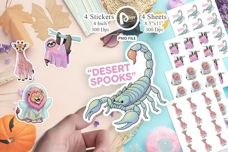 Spooky Safari Desert Pals Sticker