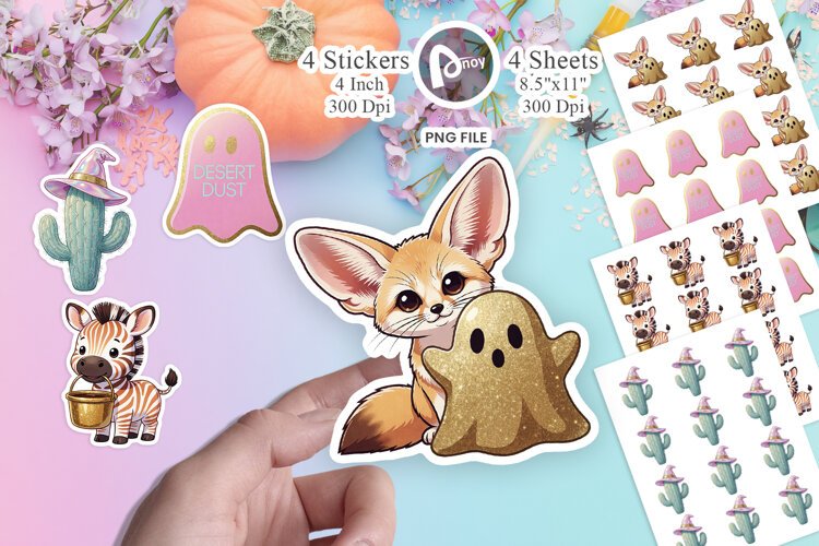 Spooky Safari Desert Pals Sticker example image 1