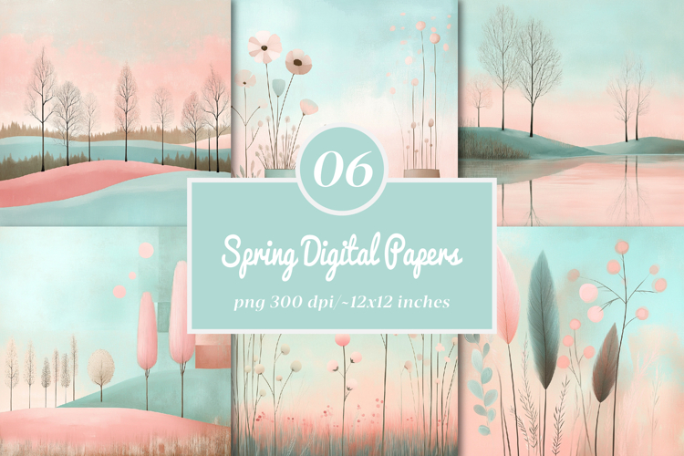 Pastel spring digital papers - Pastel spring Png