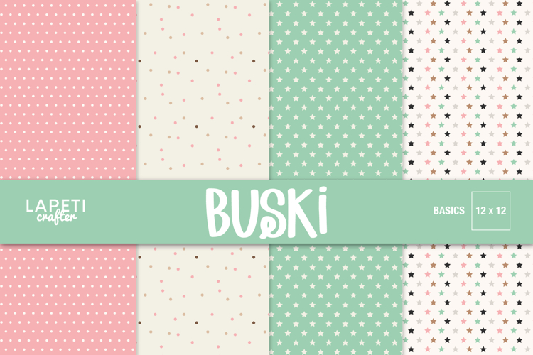 Pastel Stars and Dots Digital Paper | Basics Backgrounds