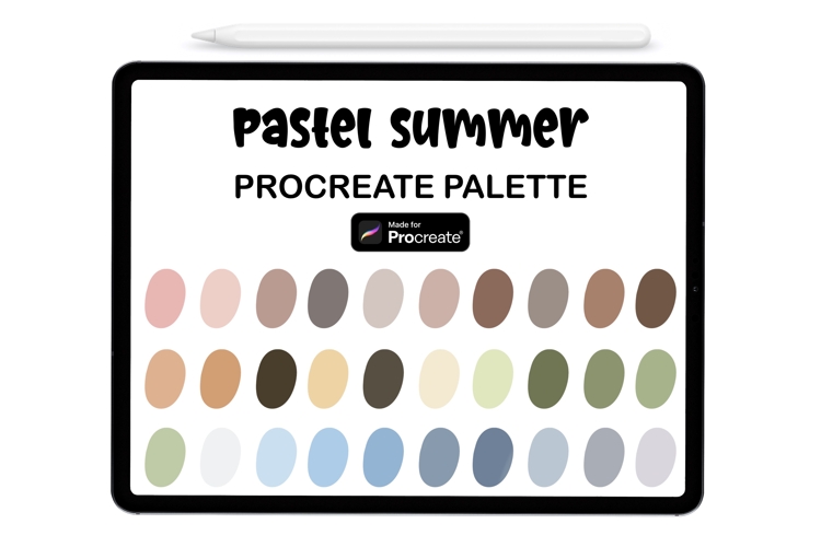 Pastel Summer Procreate Palette - Procreate Color Palette