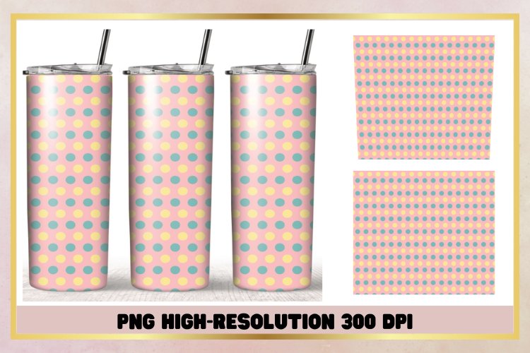 Pastel sweet 20oz Skinny Tumbler Sublimation Wrap example image 1