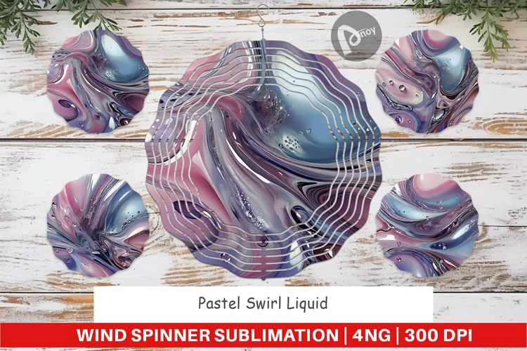 Wind Spinner Pastel Swirl Liquid