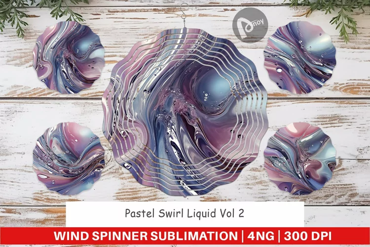 Wind Spinner Pastel Swirl Liquid