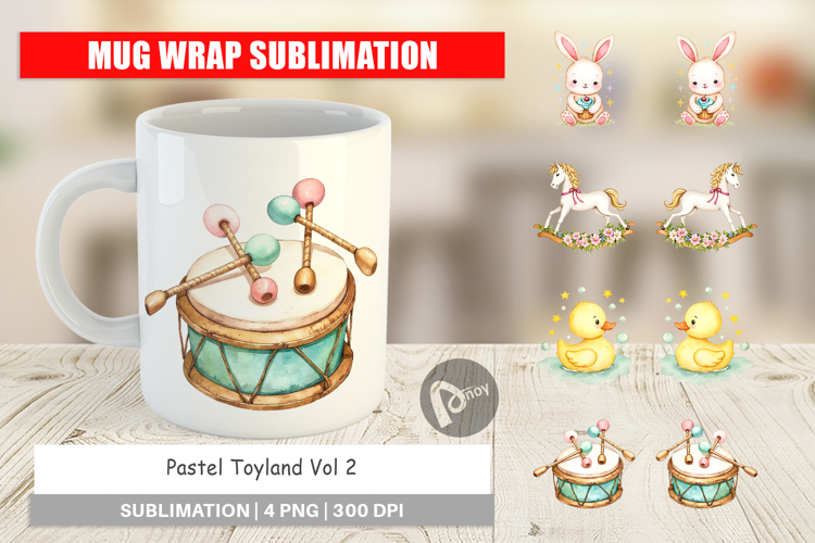 Mug Wrap Pastel Toyland