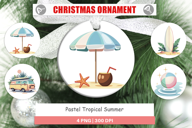 Ornament Pastel Tropical Summer