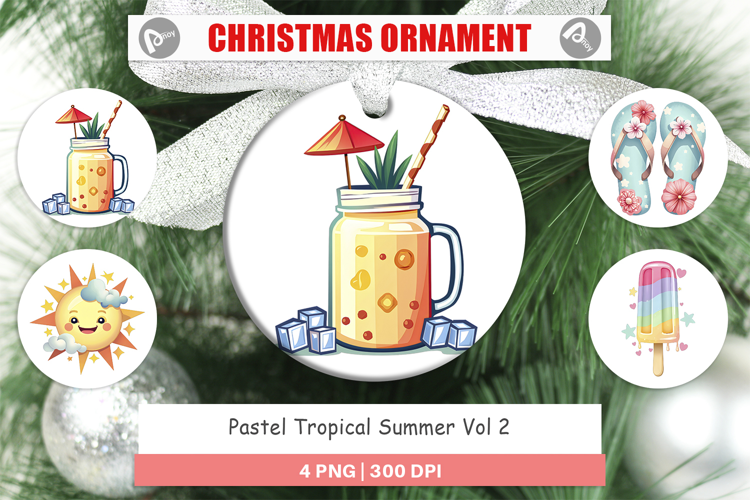 Ornament Pastel Tropical Summer