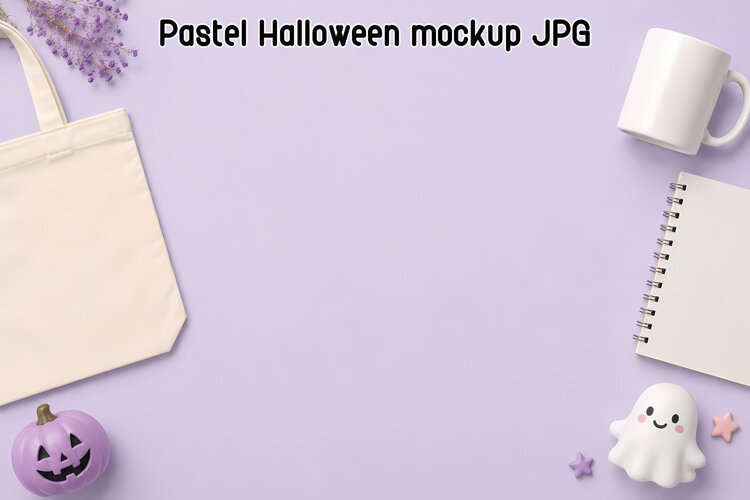 Pastel Halloween Product Mockup Background example image 1