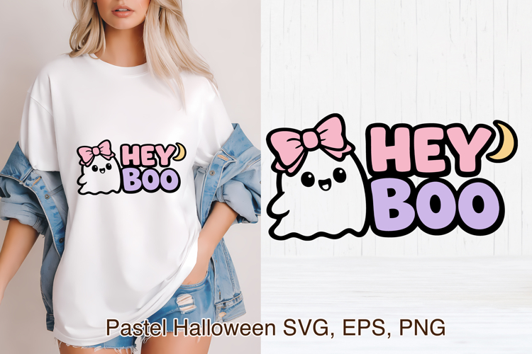 Pastel Halloween Ghost SVG Design | Halloween SVG