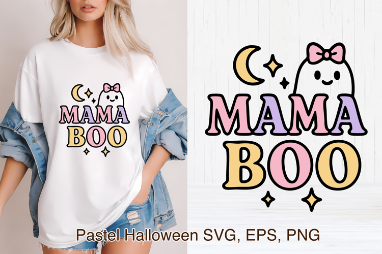 Pastel Halloween Ghost SVG Design | Halloween SVG