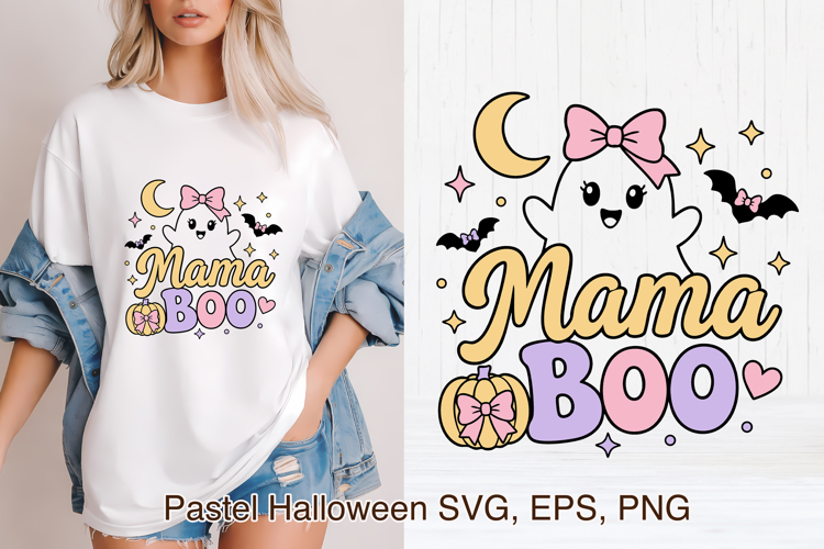 Pastel Halloween Ghost SVG Design | Halloween SVG
