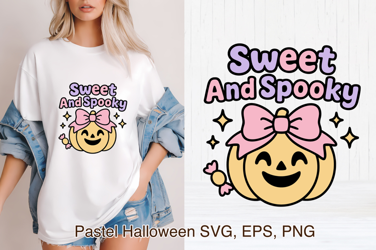 Pastel Halloween Pumpkin SVG Design | Halloween SVG