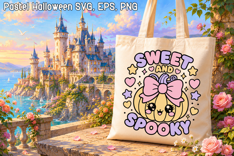 Pastel Halloween Pumpkin SVG Design | Halloween SVG