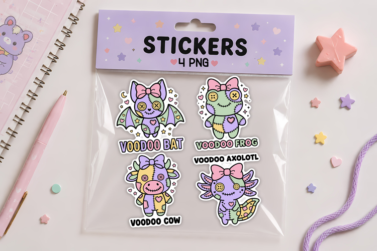 Cute Pastel Halloween Stickers PNG Design