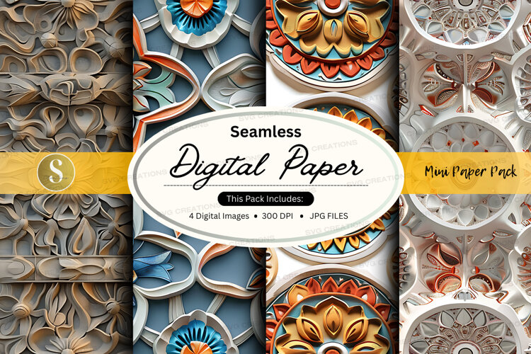 Seamless digital paper - mandala pattern pack (6559810)
