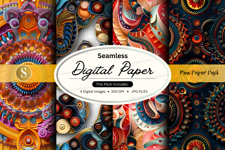 Seamless digital paper mockup pack