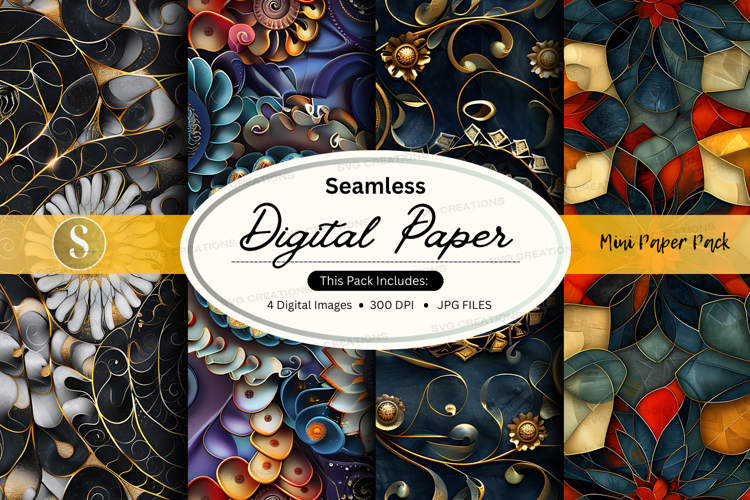 Seamless digital paper mockup pack