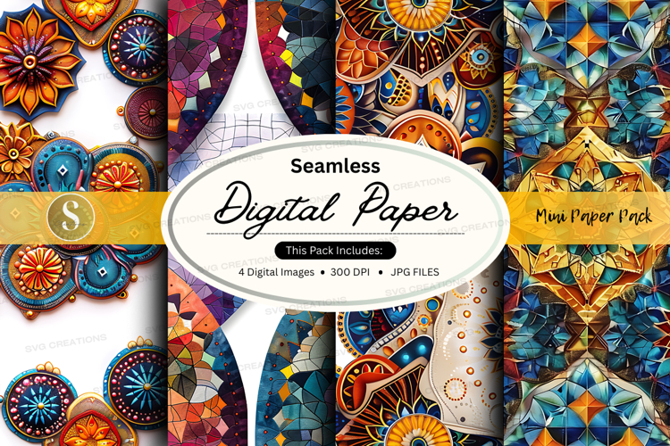 Seamless digital paper mockup pack