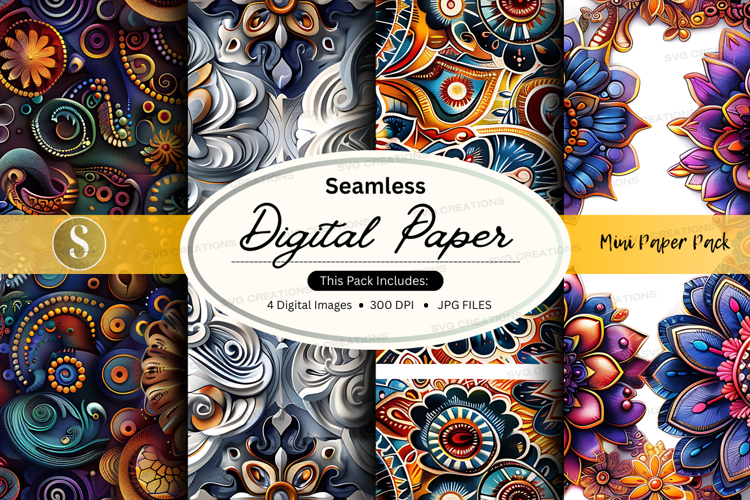 Seamless digital paper mockup pack