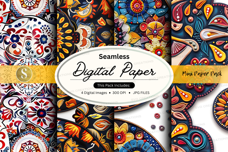 Seamless digital paper pattern pack