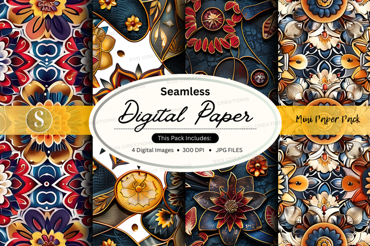 Seamless digital paper - moroccan pattern pack