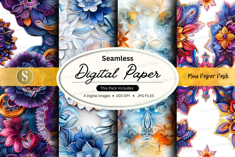 Seamless floral digital paper pack (6559881)