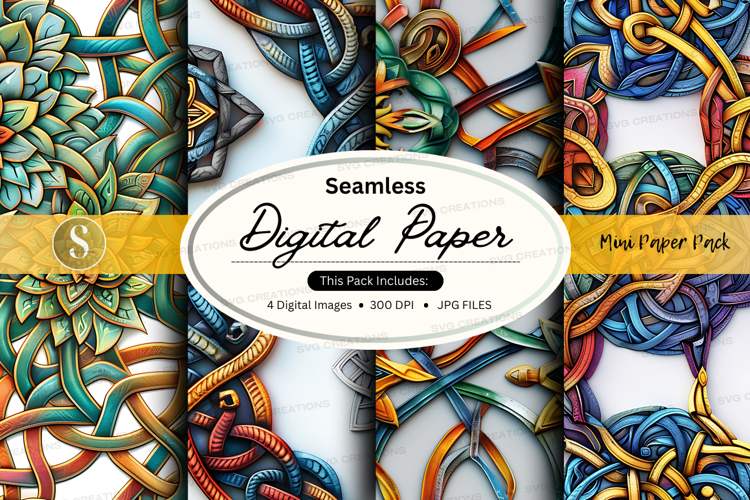 Seamless digital paper - knot pattern