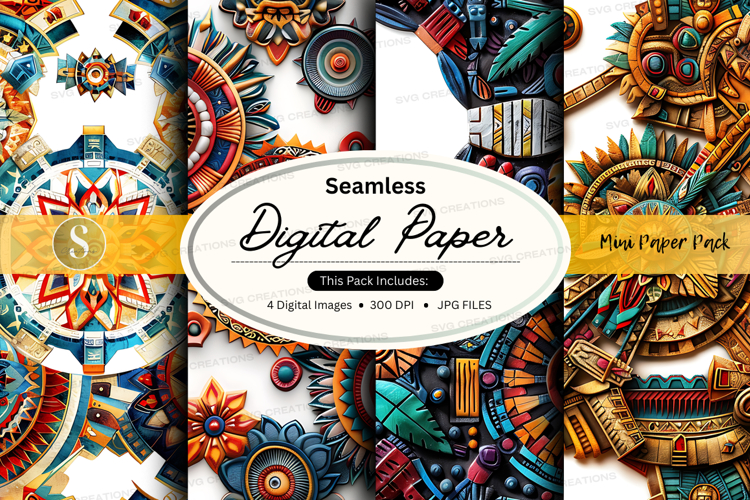 Seamless digital paper mockup pack