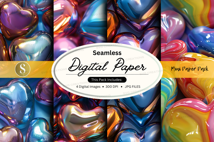 Seamless digital paper - heart pattern