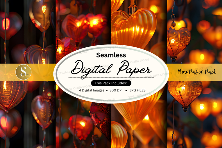 Seamless digital paper - holiday ornament pattern