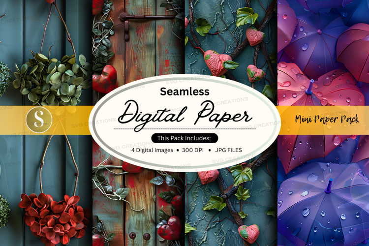 Seamless digital paper mockup pack
