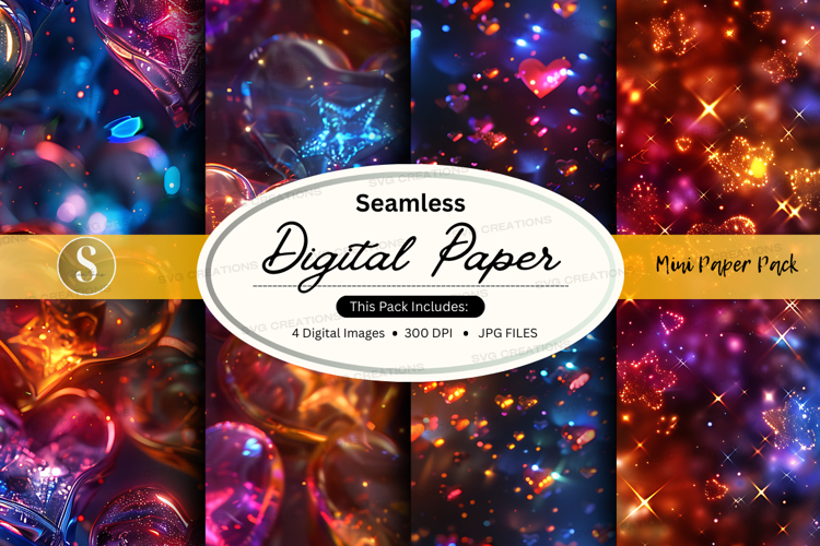 Seamless digital paper mockup pack