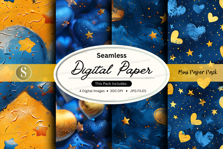 Seamless digital paper mockup pack