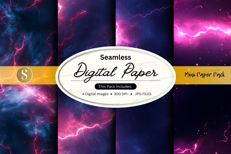 Seamless digital paper - lightning background