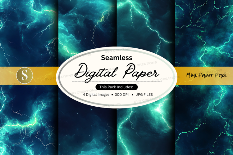 Seamless digital paper - lightning pattern
