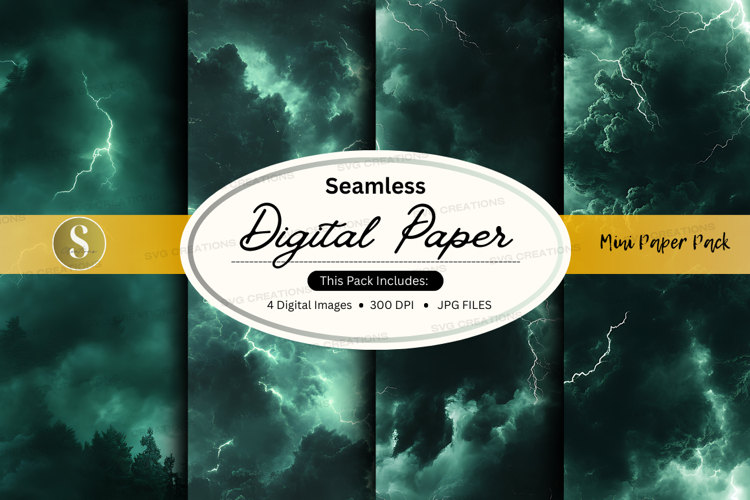 Seamless digital paper - stormy sky pattern