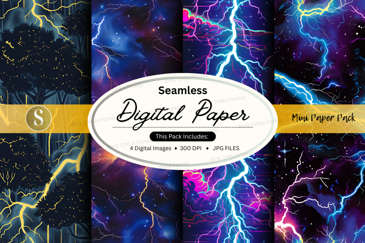 Seamless digital paper with lightning design