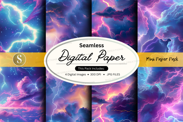 Seamless digital paper - galaxy storm pattern