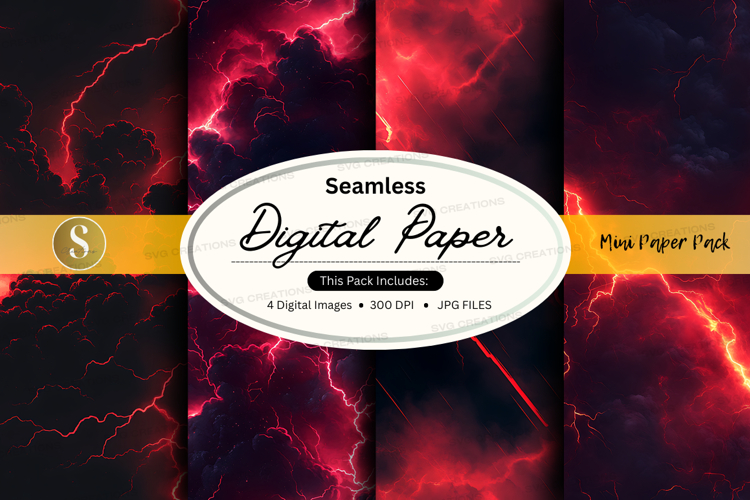 Seamless digital paper pack with lightning design