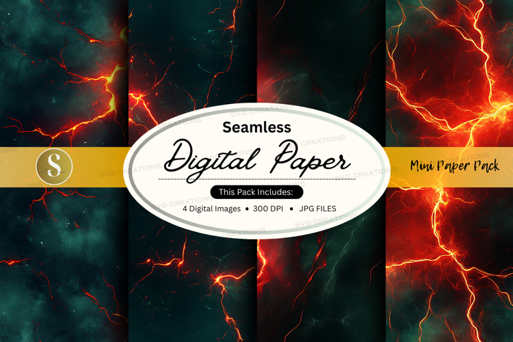 Seamless digital paper - lava texture pack